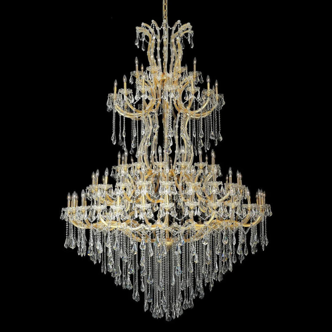 Traditional Candle-Shaped Crystal Chandelier with K9 Crystal Finish for Staircase Foyer Living