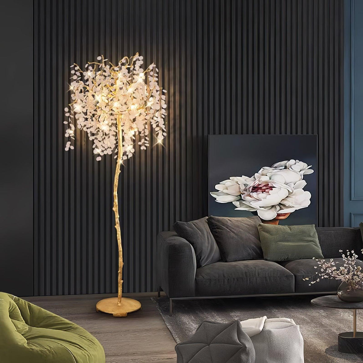 Shiro Noda Branch Crystal Floor Lamp