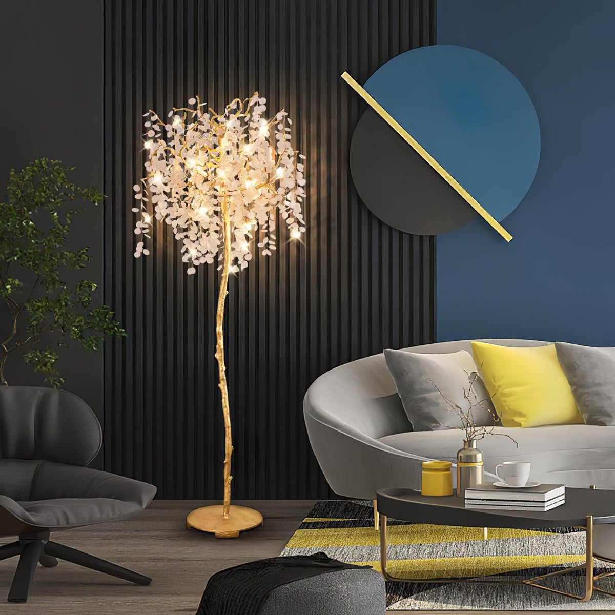 Shiro Noda Branch Crystal Floor Lamp