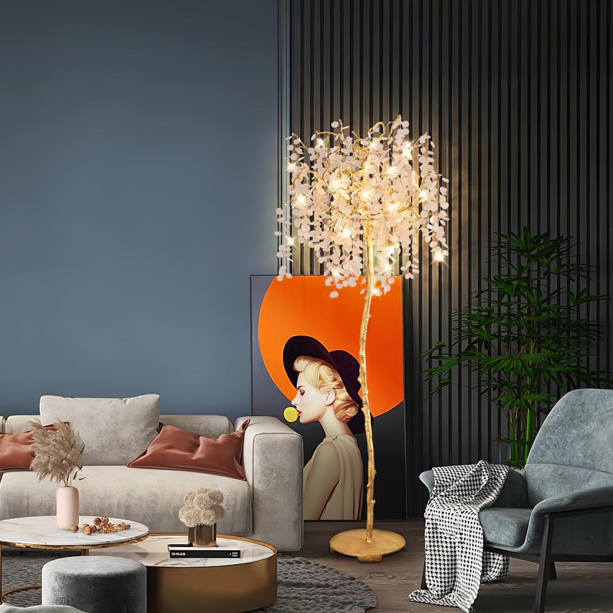 Shiro Noda Branch Crystal Floor Lamp