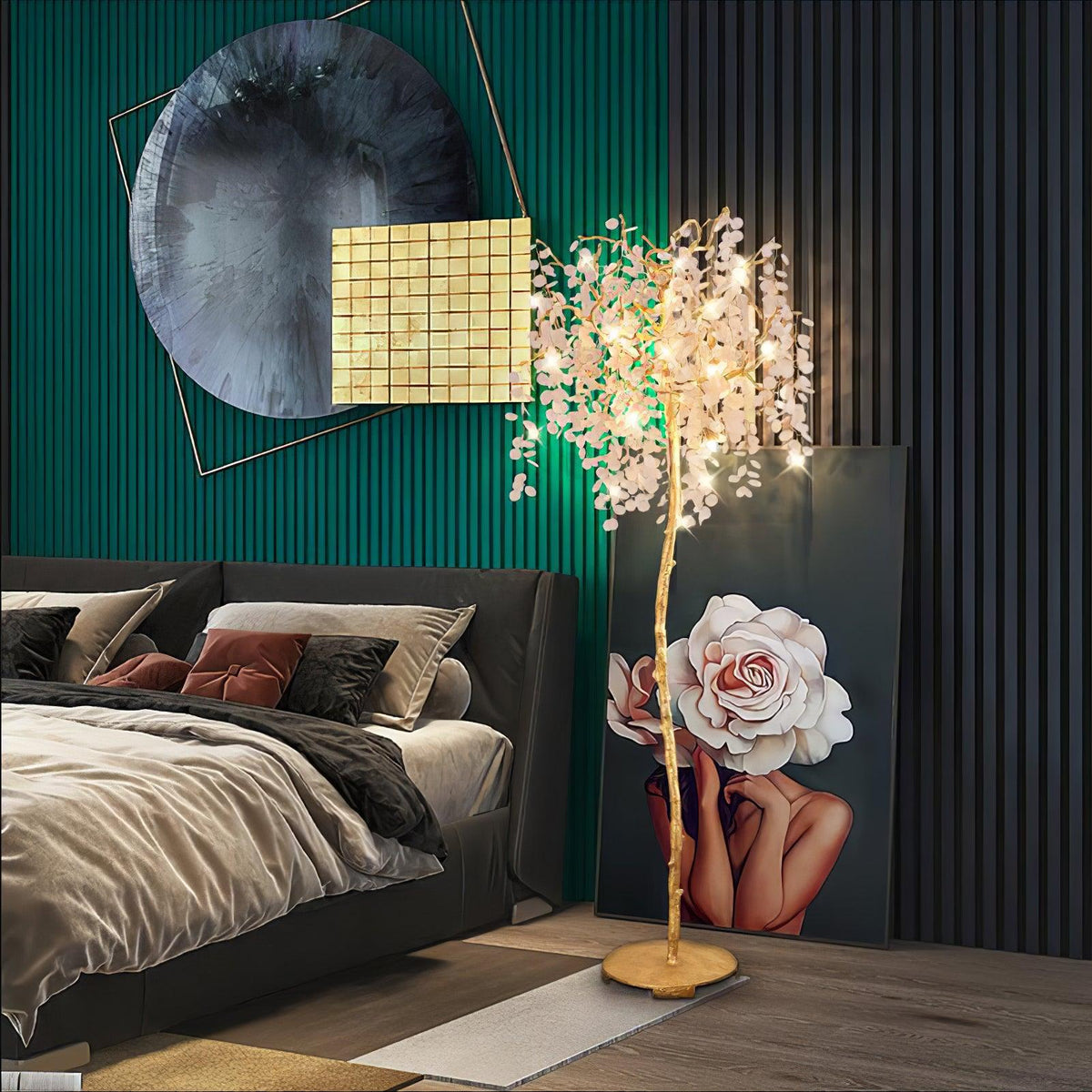 Shiro Noda Branch Crystal Floor Lamp