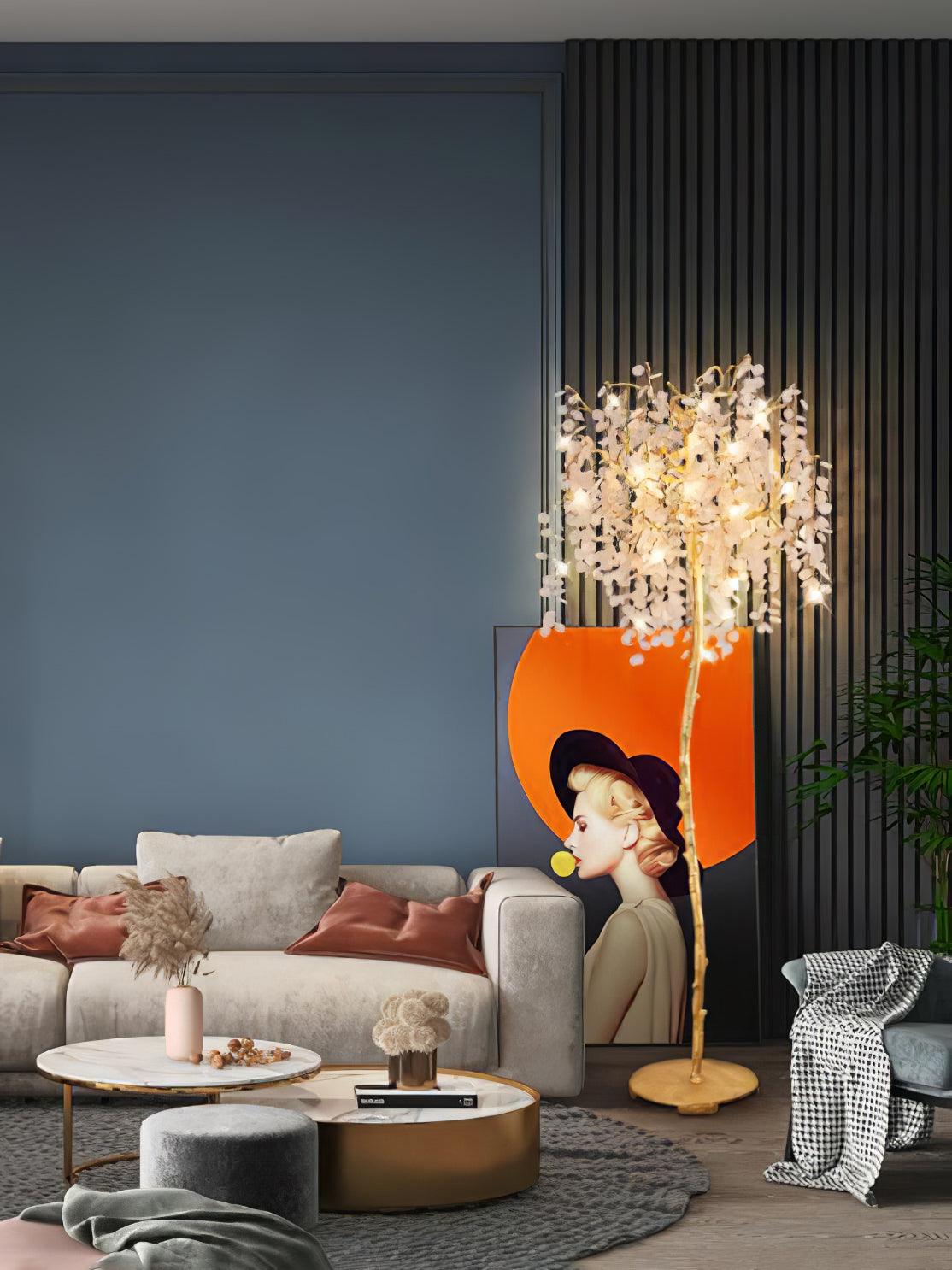 Shiro Noda Branch Crystal Floor Lamp