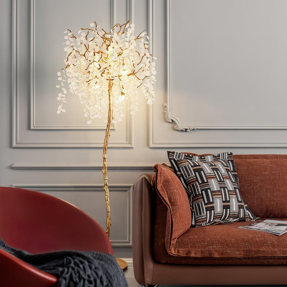 Shiro Noda Branch Crystal Floor Lamp