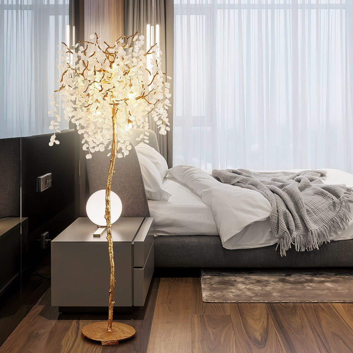 Shiro Noda Branch Crystal Floor Lamp