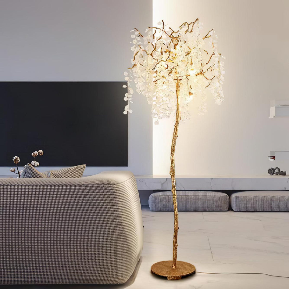 Shiro Noda Branch Crystal Floor Lamp