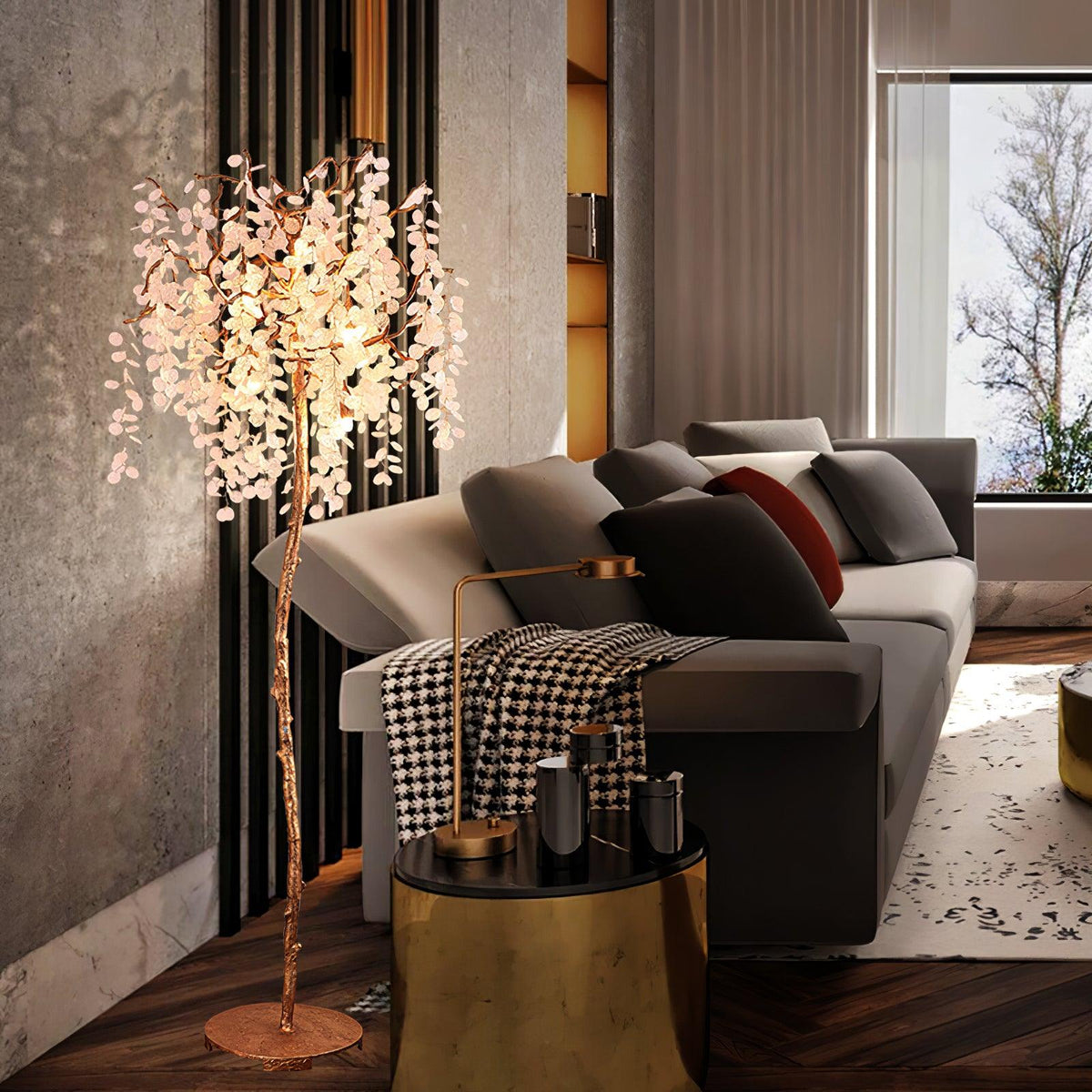 Shiro Noda Branch Crystal Floor Lamp
