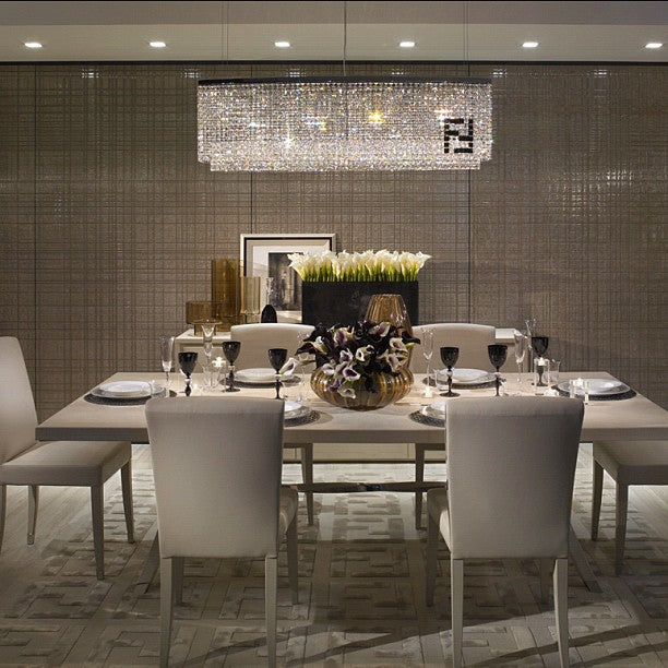Designer Style Crystal Chandelier Elegant Round Ceiling Lighting for Living / Dining Room