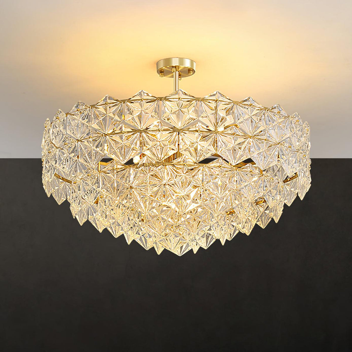 Snowflake Glass Chandelier