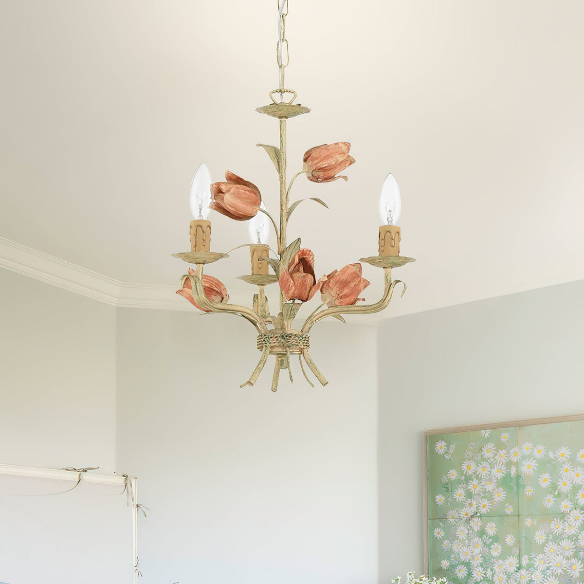 Southport Sage Rose Chandelier