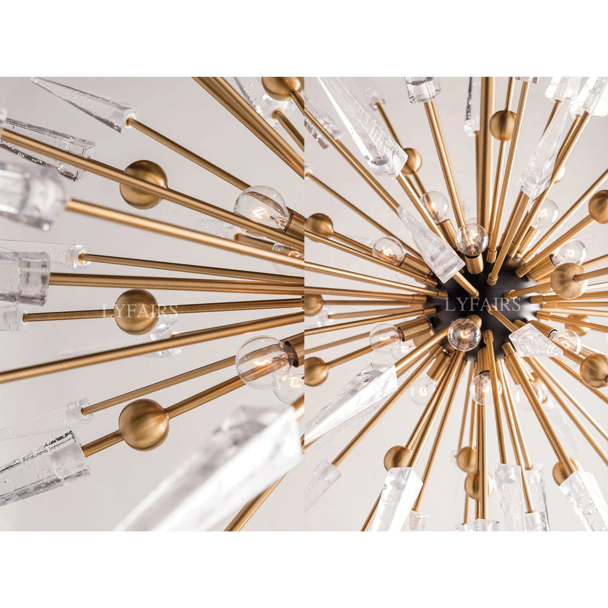 Modern Sputnik Sphere Crystal Chandelier for Low-Ceiling