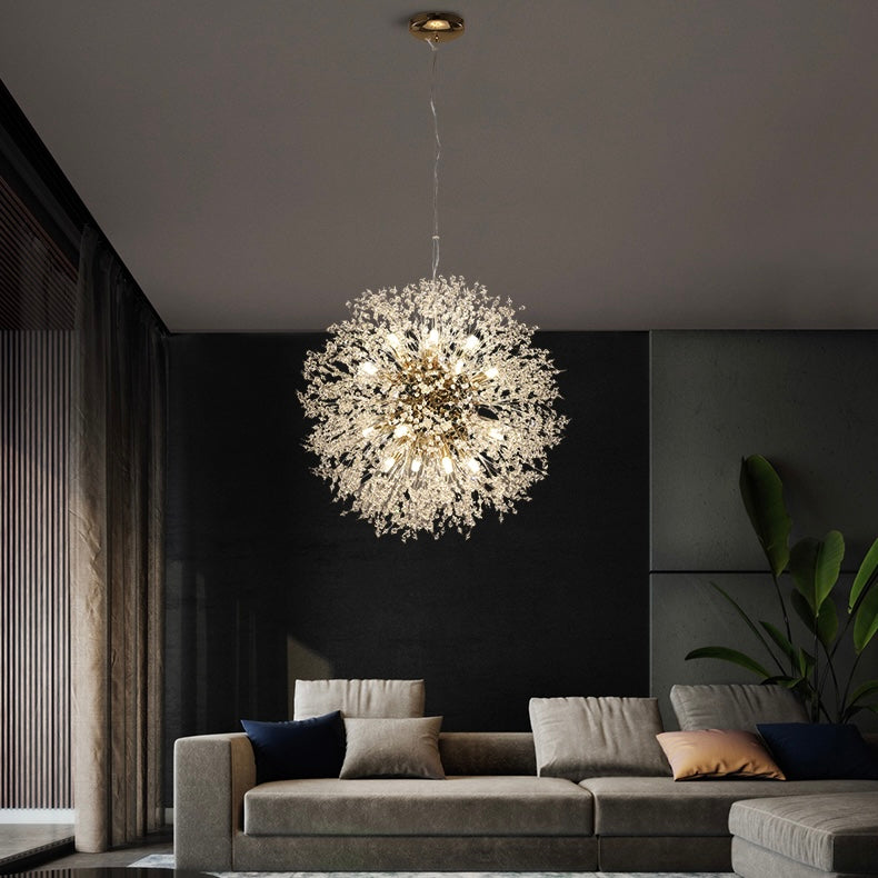 Dandelion Chandelier Sputnik Sphere in Firework Shape Modern Ceiling Light