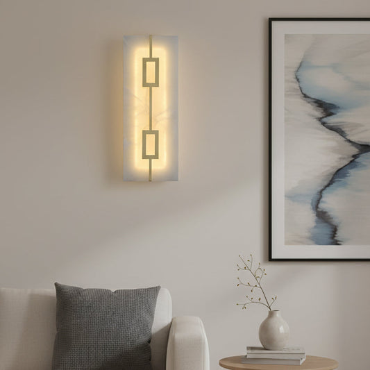 Square Alabaster Wall Lamp - Manohaus