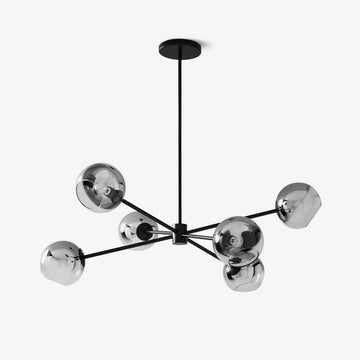Staggered Glass 6 Light Chandelier