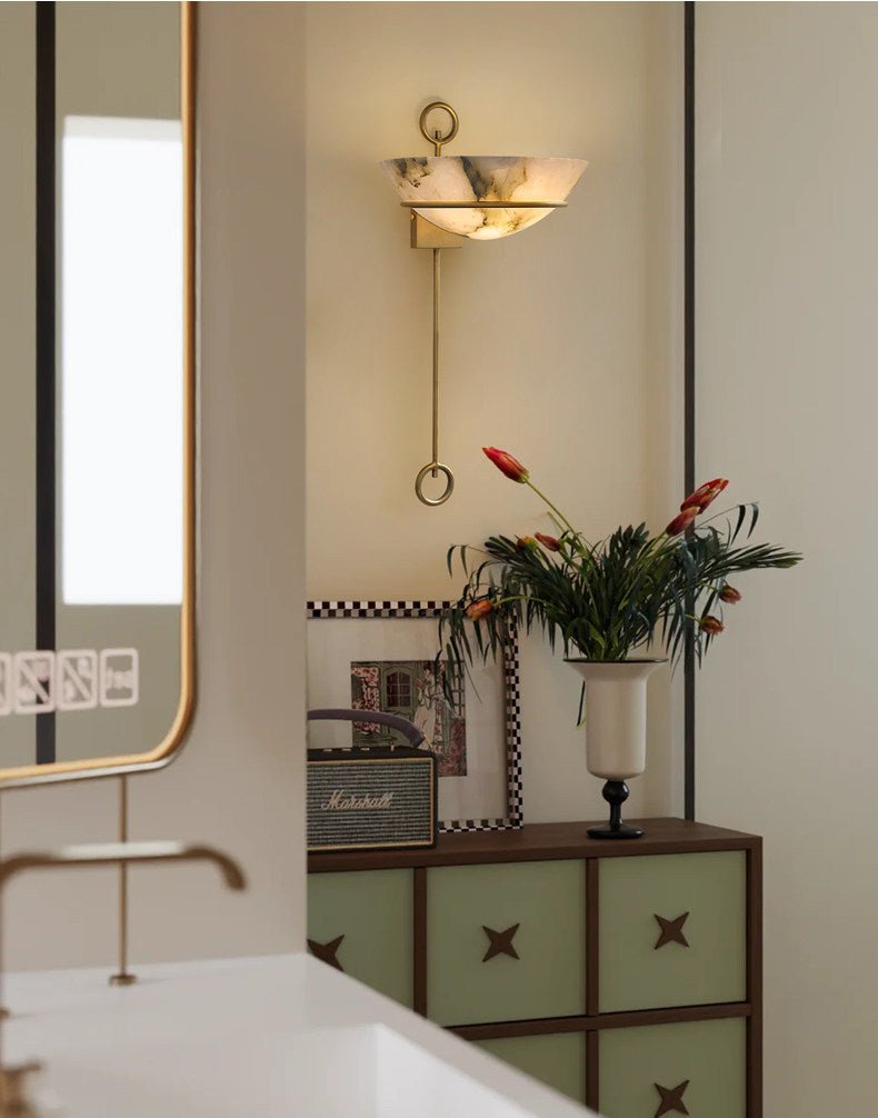 Tether Alabaster Wall Sconce