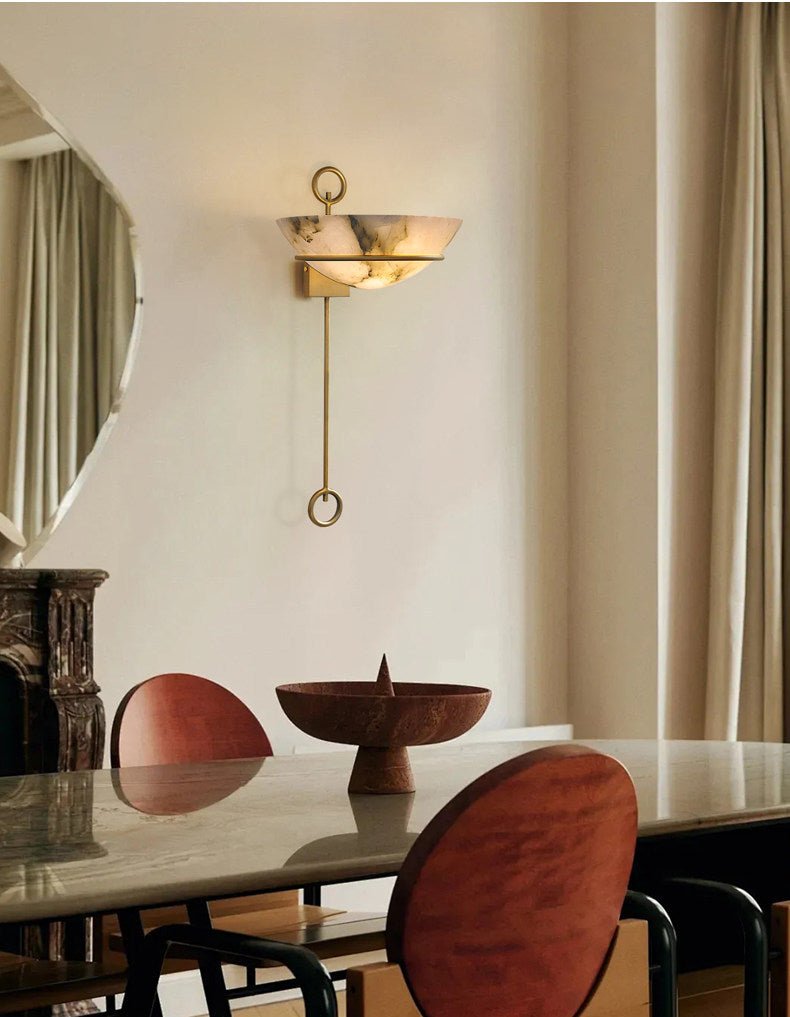 Tether Alabaster Wall Sconce