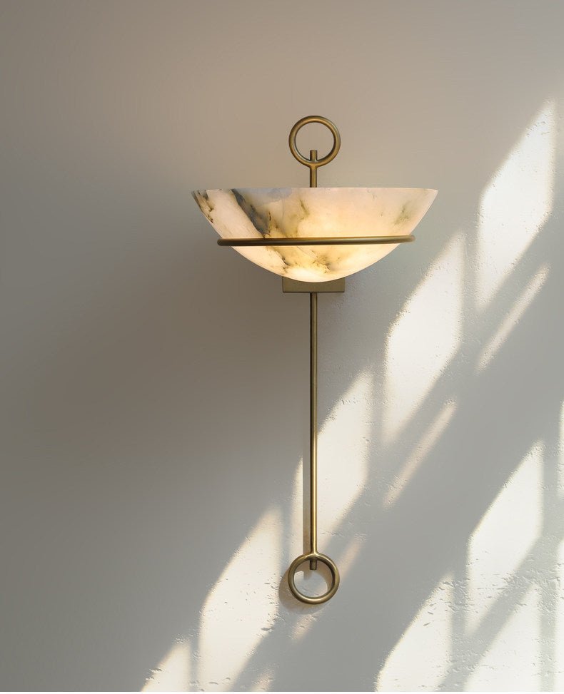 Tether Alabaster Wall Sconce