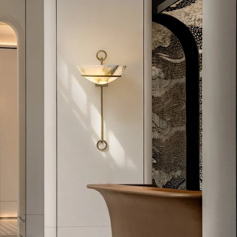 Tether Alabaster Wall Sconce