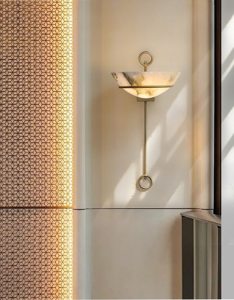 Tether Alabaster Wall Sconce