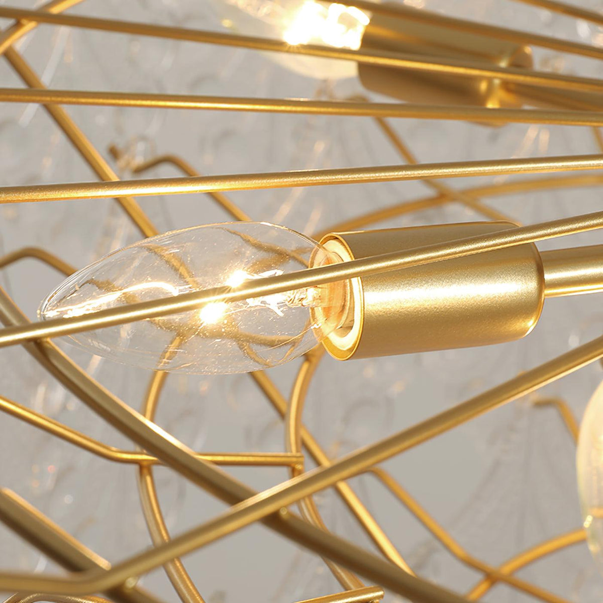 Tiered Carved Glass Chandelier