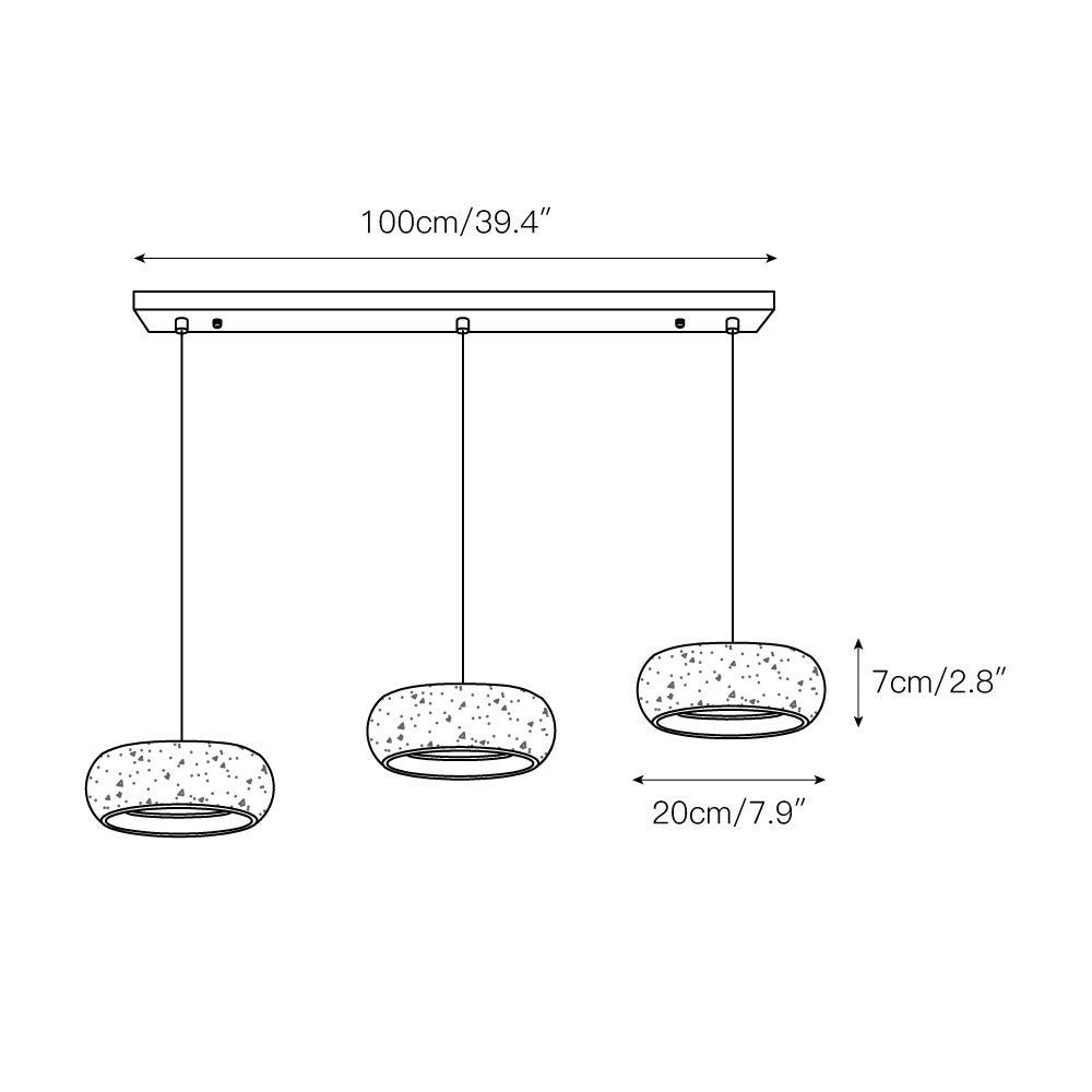 Travertine Drum Pendant Lamp