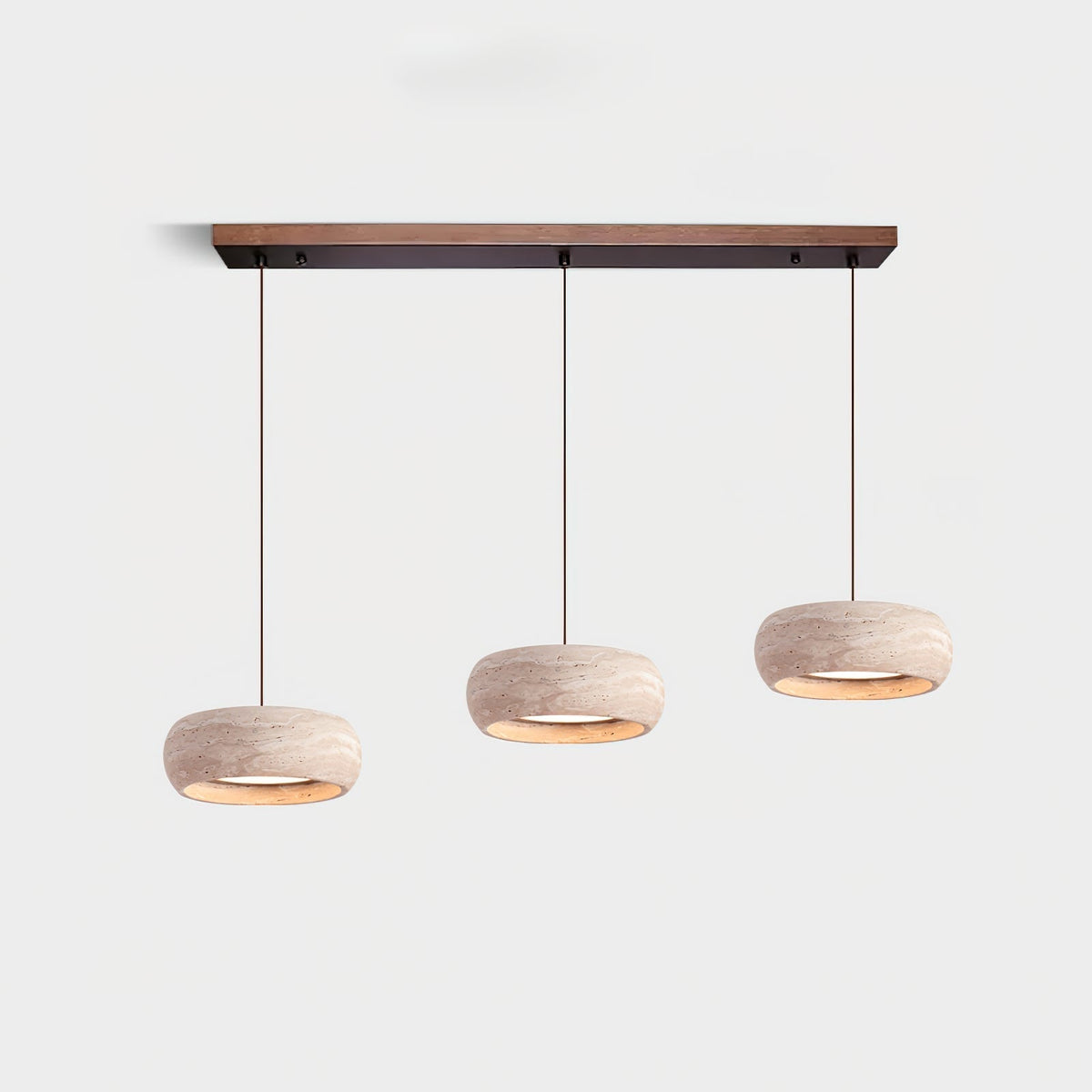 Travertine Drum Pendant Lamp