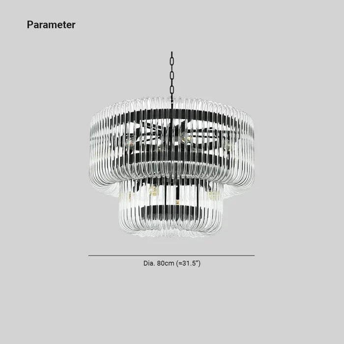 Modern Luxury 2-Tier Glass Chandelier