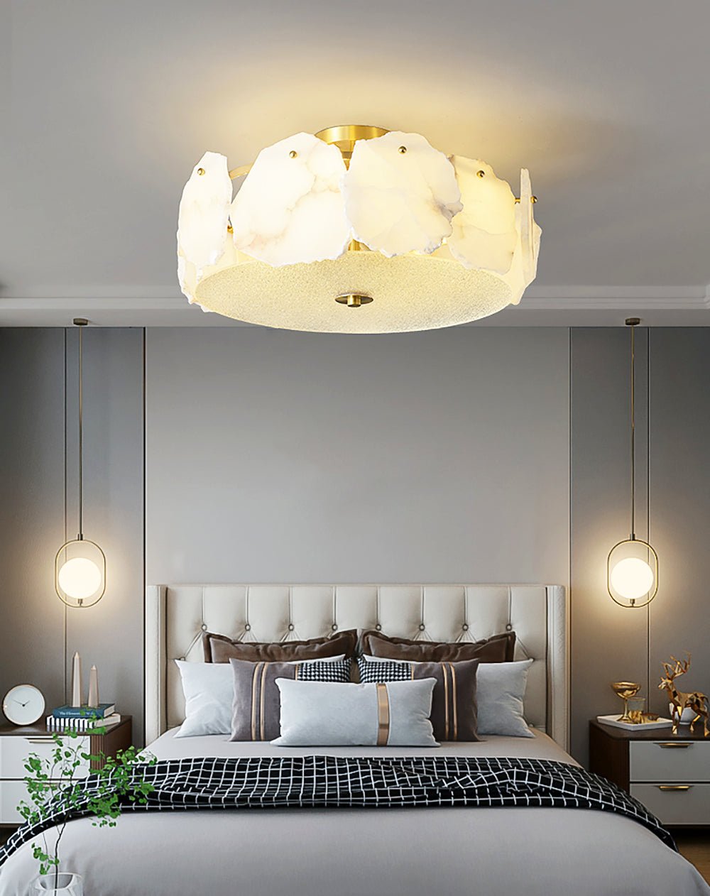 Valeria Alabaster Ceiling Lamp - Vakkerlight