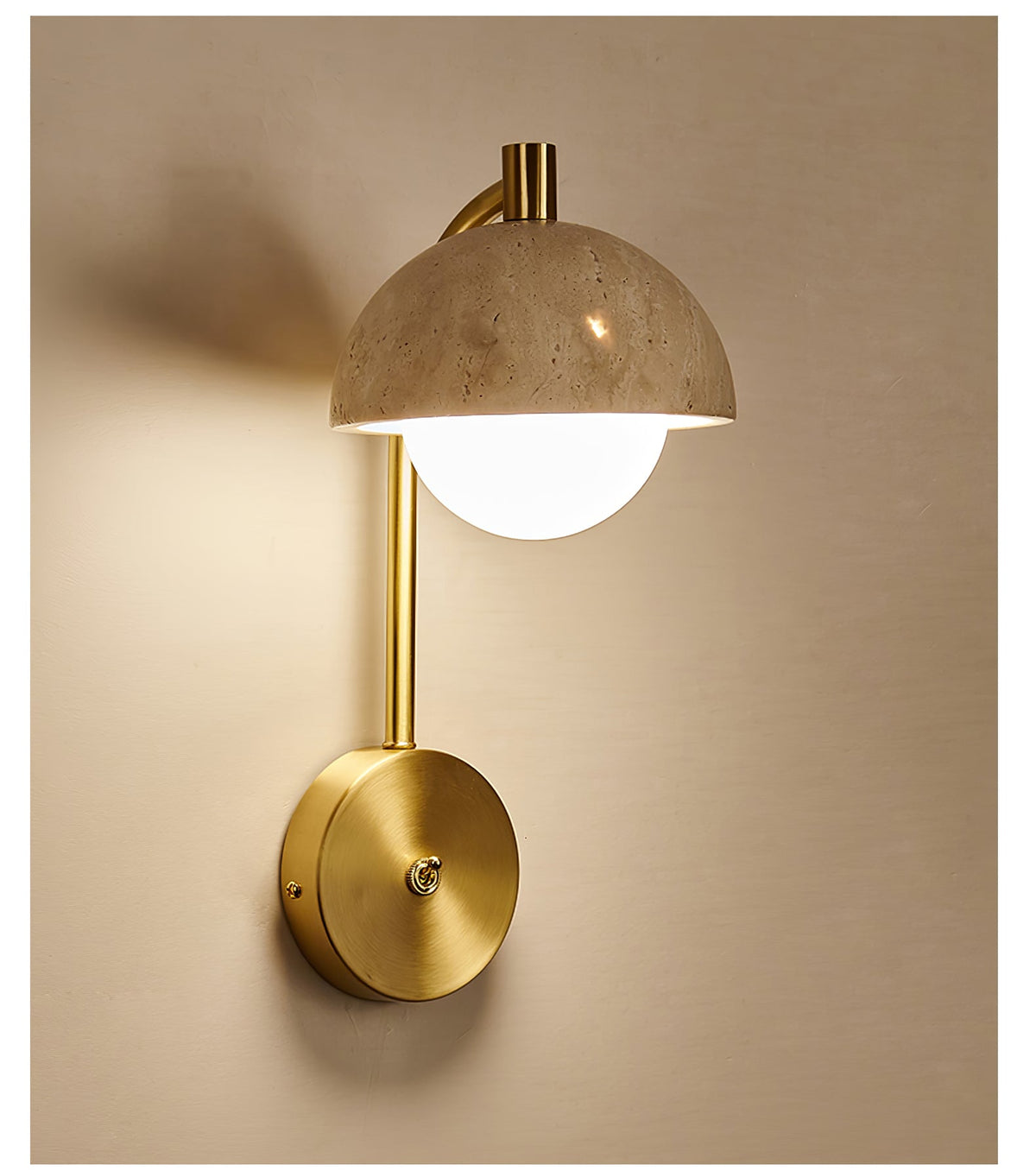 Vellum Travertine Wall Lamp