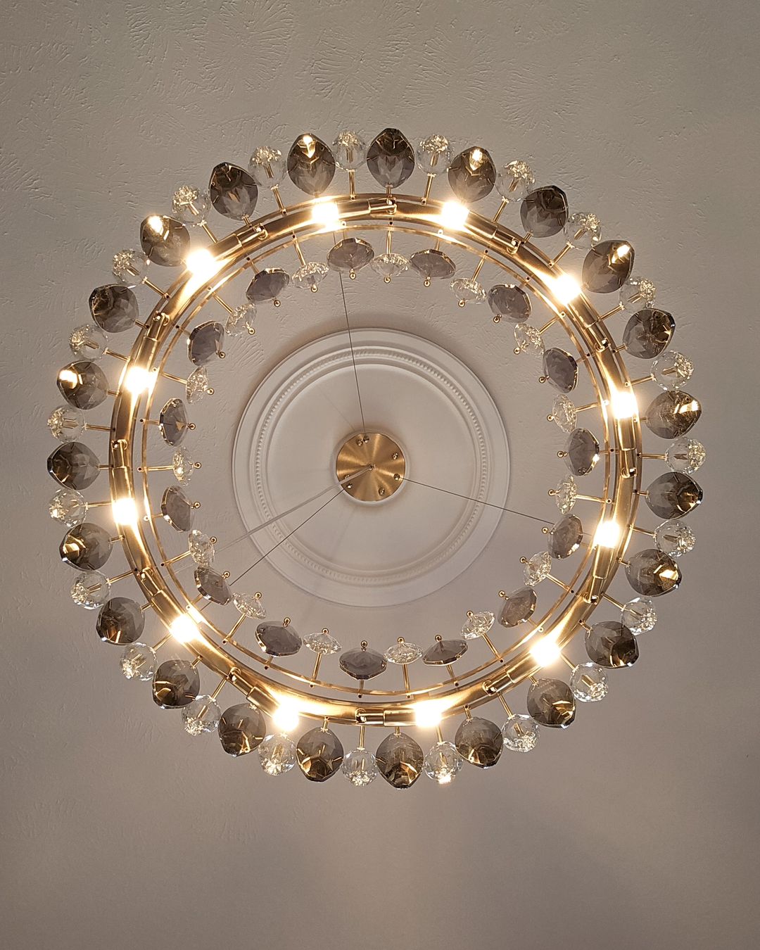 Designer Leaf Crystal Chandelier for Living Room Modern Ceiling Lamp for Dining Decoration Light