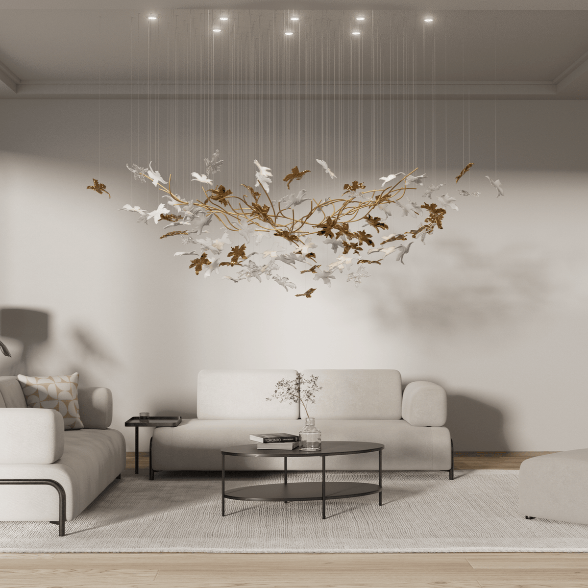 Vine Meteor Shower Crystal Spiral Chandelier