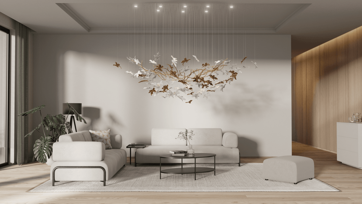 Vine Meteor Shower Crystal Spiral Chandelier