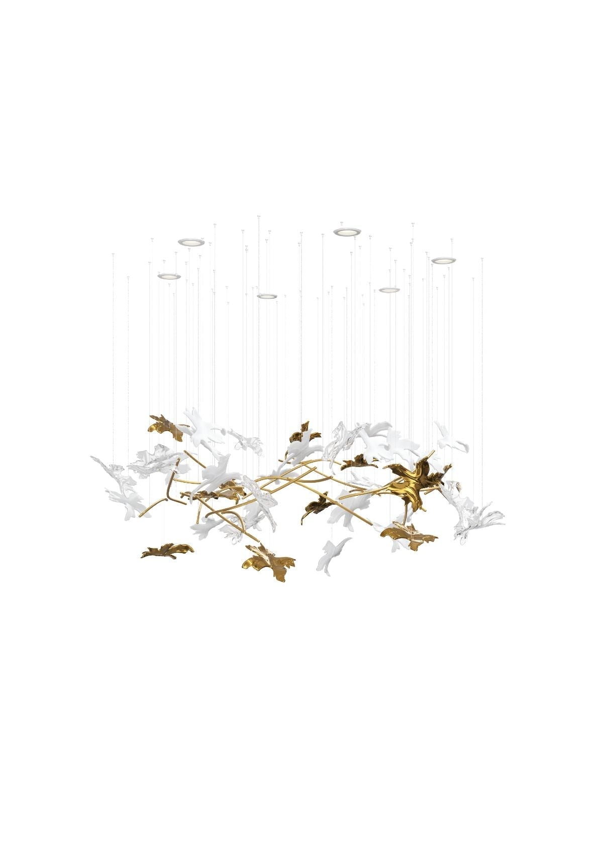 Vine Meteor Shower Crystal Spiral Chandelier