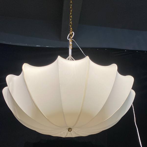 Vintage Cream White Fabric Lampshade Chandelier for Bedroom / living Room