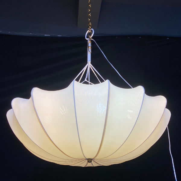 Vintage Cream White Fabric Lampshade Chandelier for Bedroom / living Room