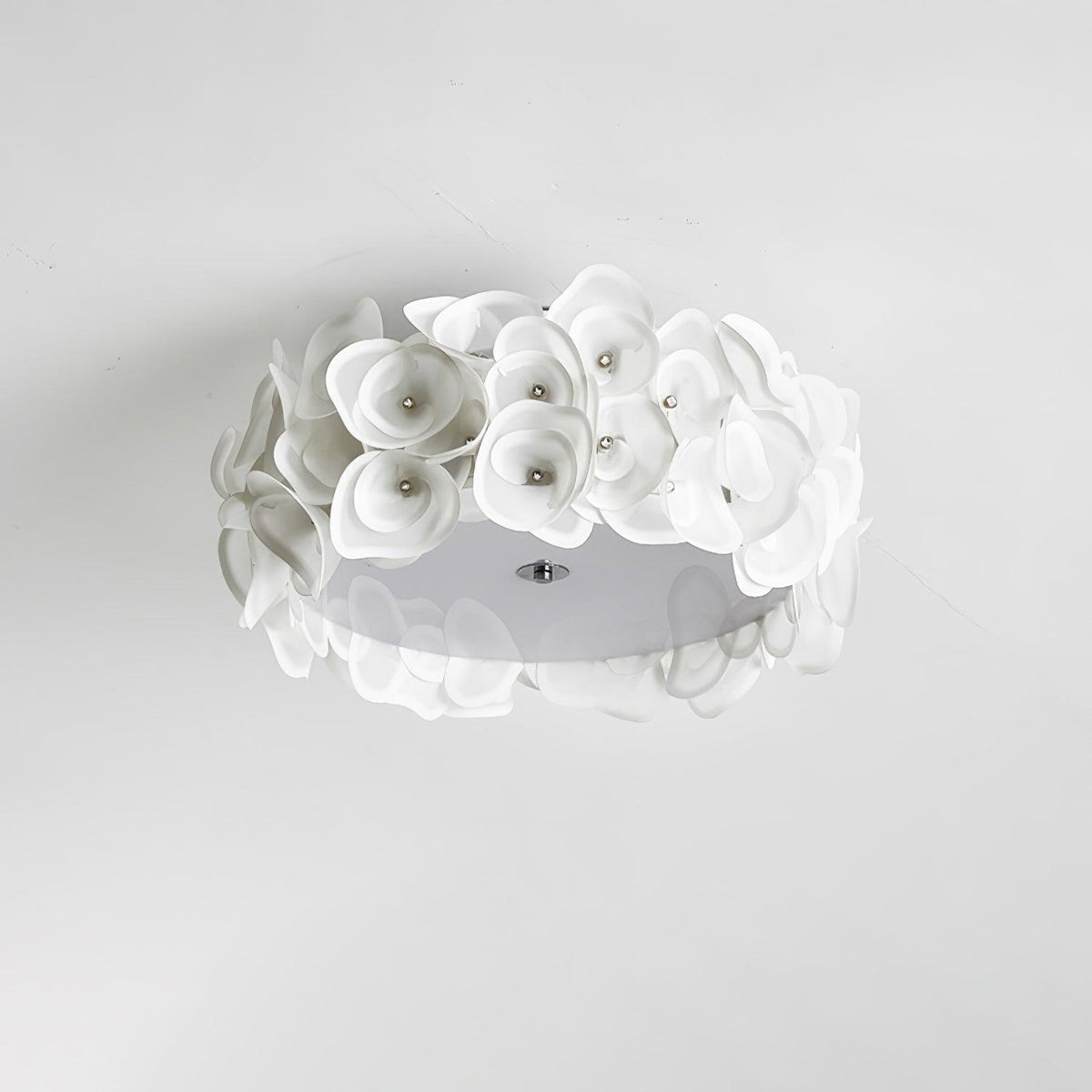 White Hydrangea Ceiling Lamp