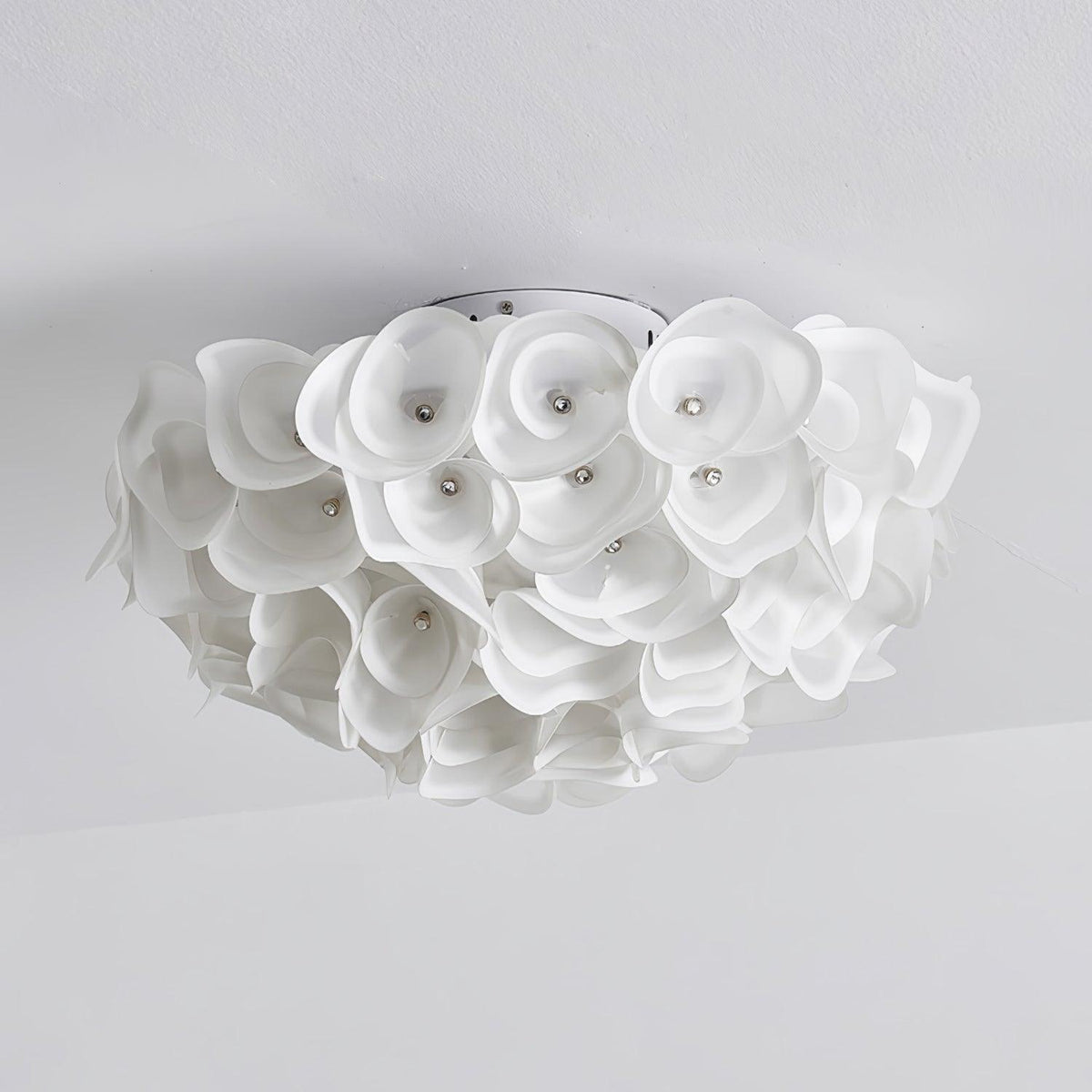 White Hydrangea Ceiling Lamp