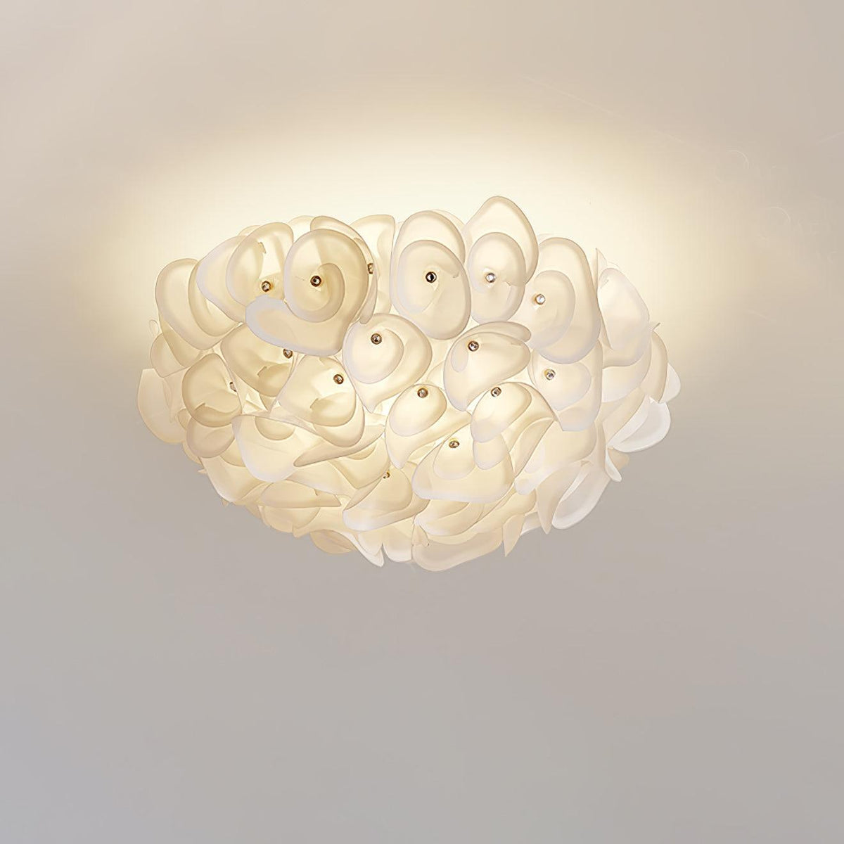 White Hydrangea Ceiling Lamp