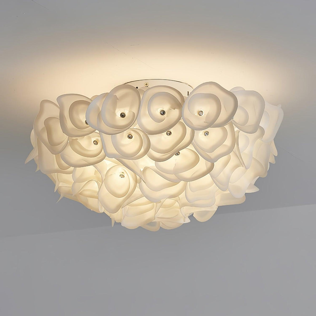 White Hydrangea Ceiling Lamp