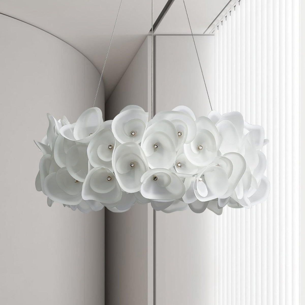 White Hydrangea Pendant Lamp
