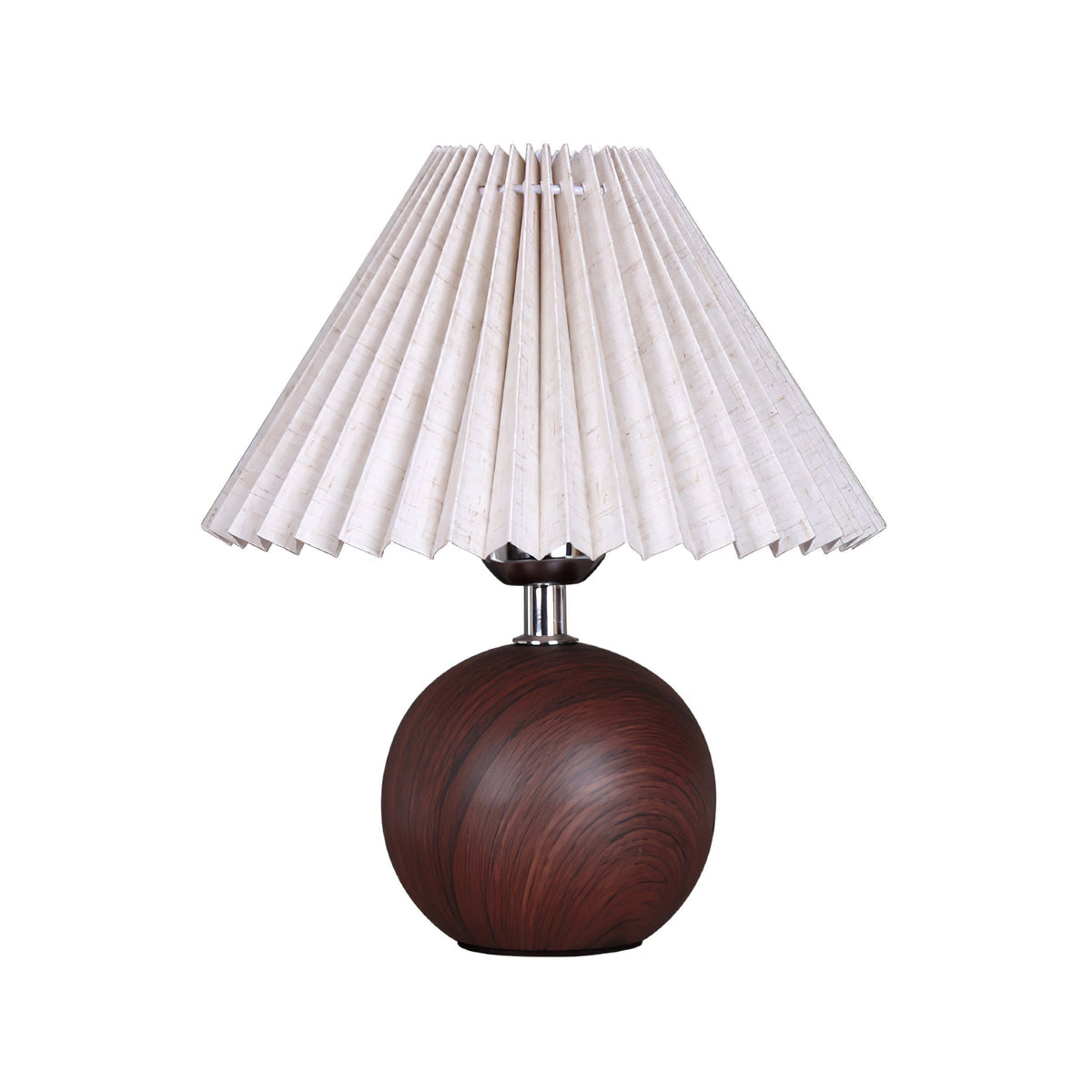 Wooden Pleated Table Lamp