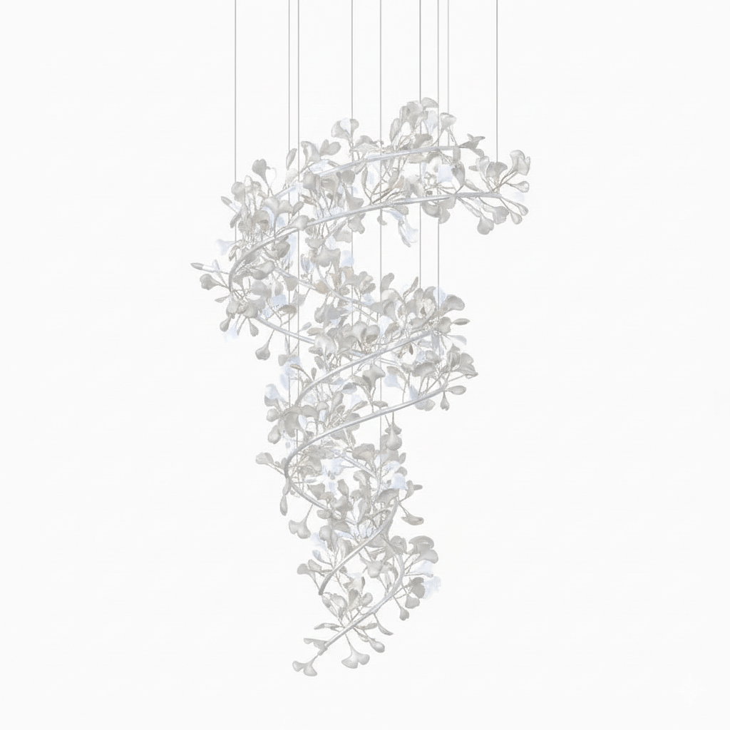 Gingko Ceramic Branch Chandelier Q