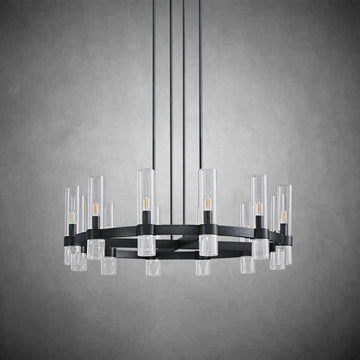 Lavelle Round Glass Chandelier 36"