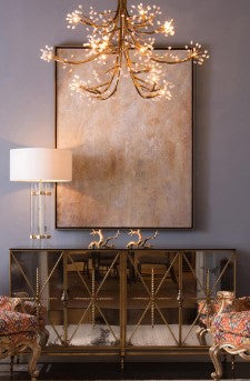 Branch Halogen Crystal Waterfalls Chandelier 50-Inchw