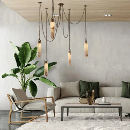 Alabaster Flint 1 Light LED Multi - Drop Pendant - Manor Lights