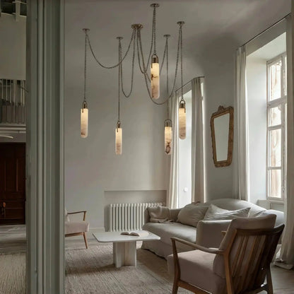 Alabaster Flint 1/2/3/5/7/9/12/15 - Light LED Multi - Drop Pendant - 3 lightsManor Lights