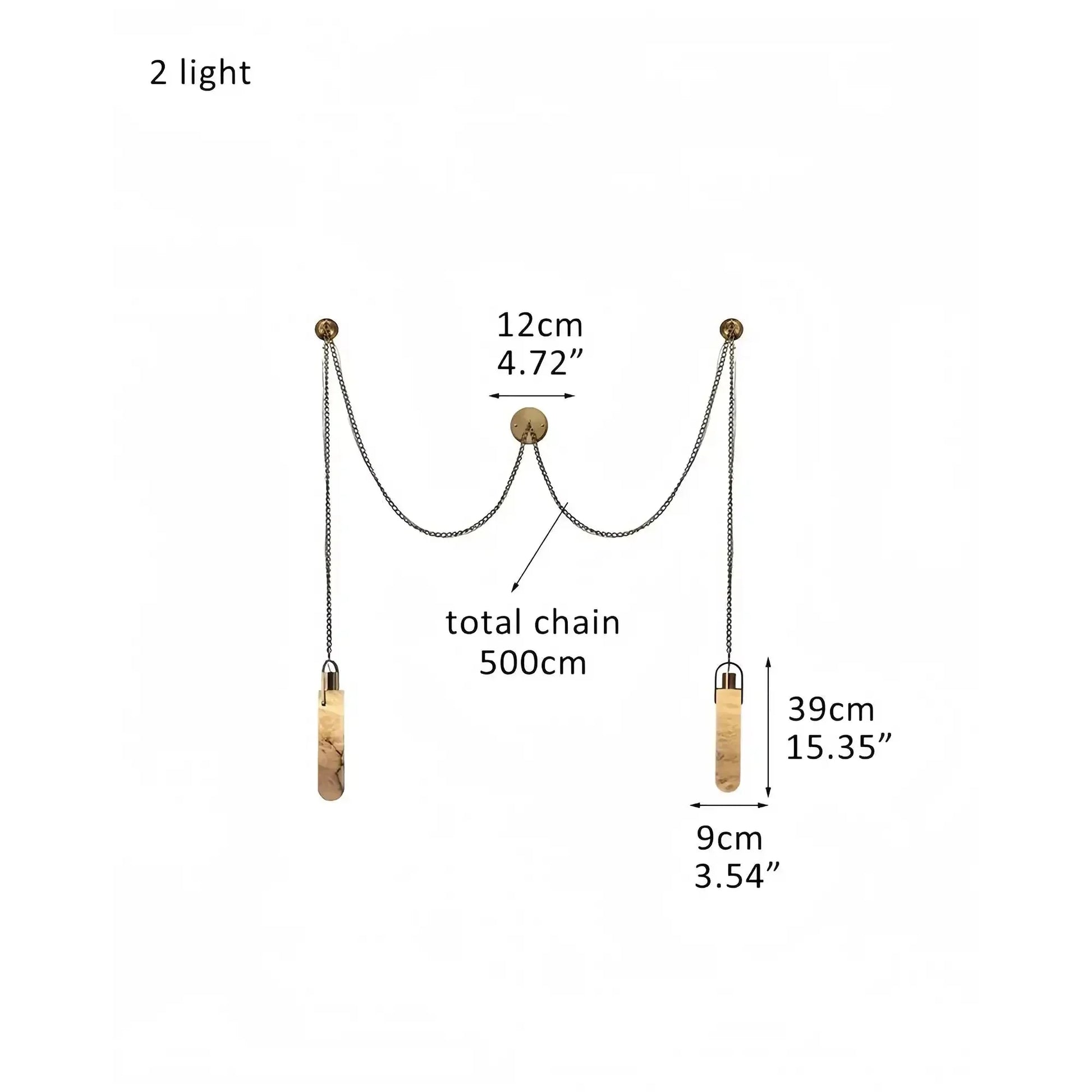Alabaster Flint 1/2/3/5/7/9/12/15 - Light LED Multi - Drop Pendant - 2 lightsManor Lights