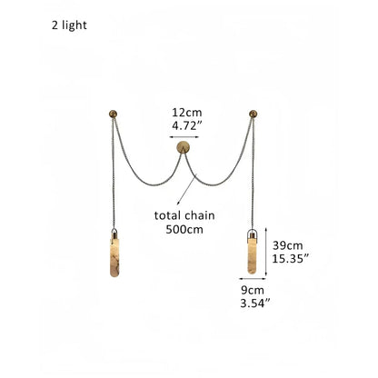 Alabaster Flint 1/2/3/5/7/9/12/15 - Light LED Multi - Drop Pendant - 2 lightsManor Lights