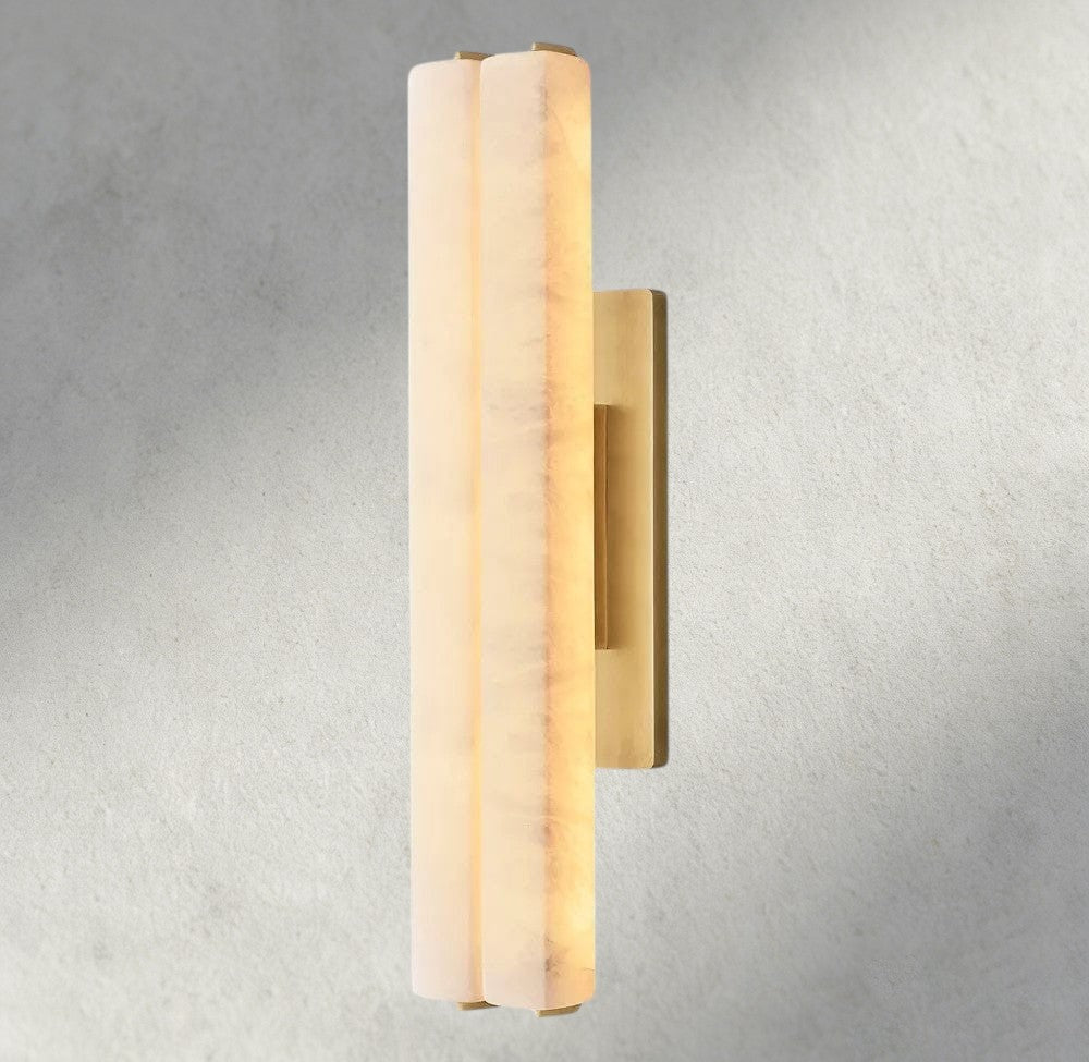 Audubon Alabaster Double Sconce - Manohaus