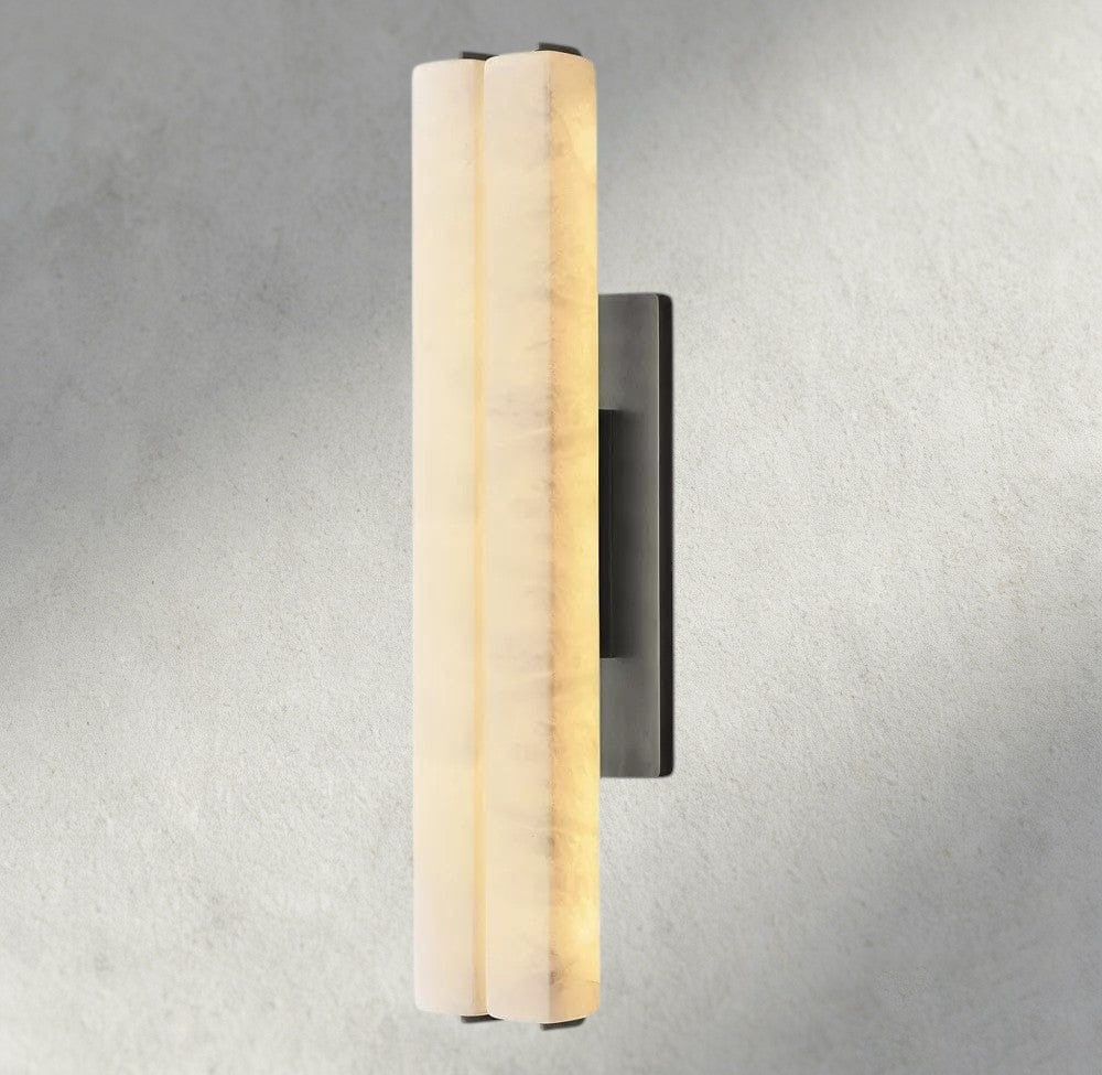 Audubon Alabaster Double Sconce - Manohaus