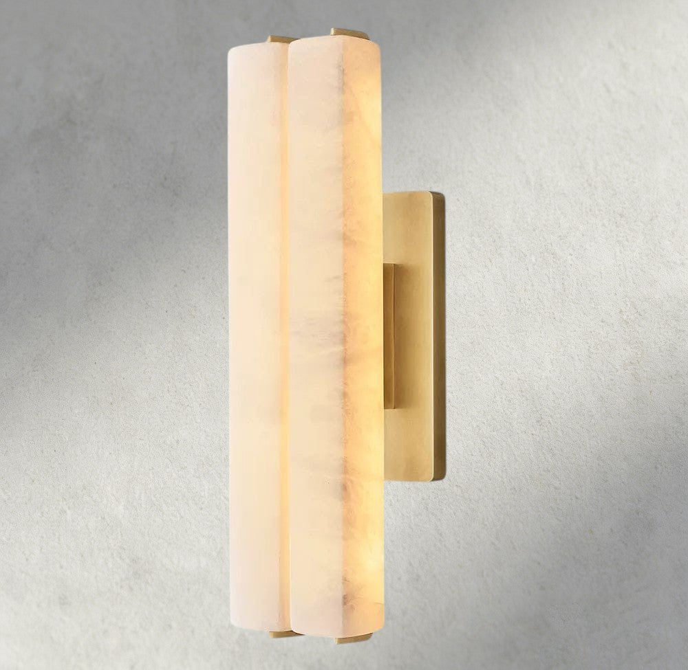 Audubon Alabaster Double Sconce - Manohaus